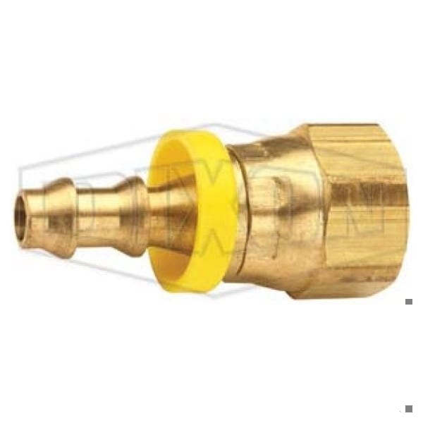 Hose Barb, 1-1/16-12 x 3/4 in Nominal, FUNF x Hose Barb, Brass, Domestic